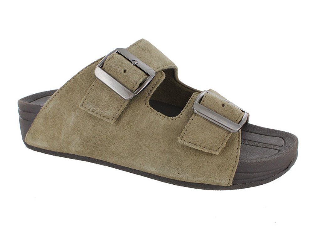 Exersteps Women's Buckle Double Strap Rocker Bottom Sandal