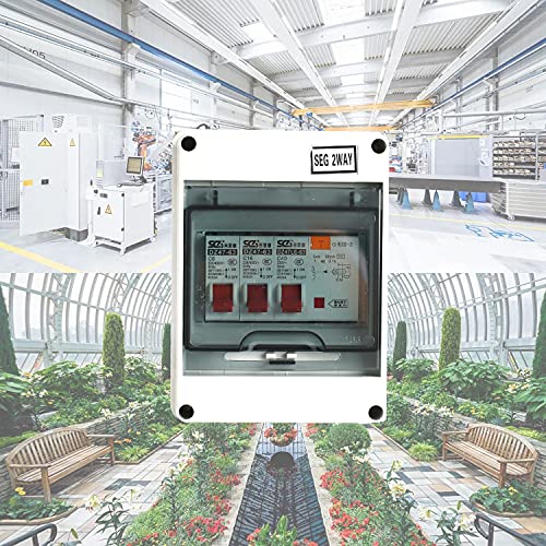 STEEIRO Consumer Unit 2 Way, IP65 Mini Leakage Circuit Breaker RCD 40A 30mA 2MCB 6A+16A, Circuit Breaker Panel, Fuse Box Consumer Unit for Garages Caravans Workshops - Image 4