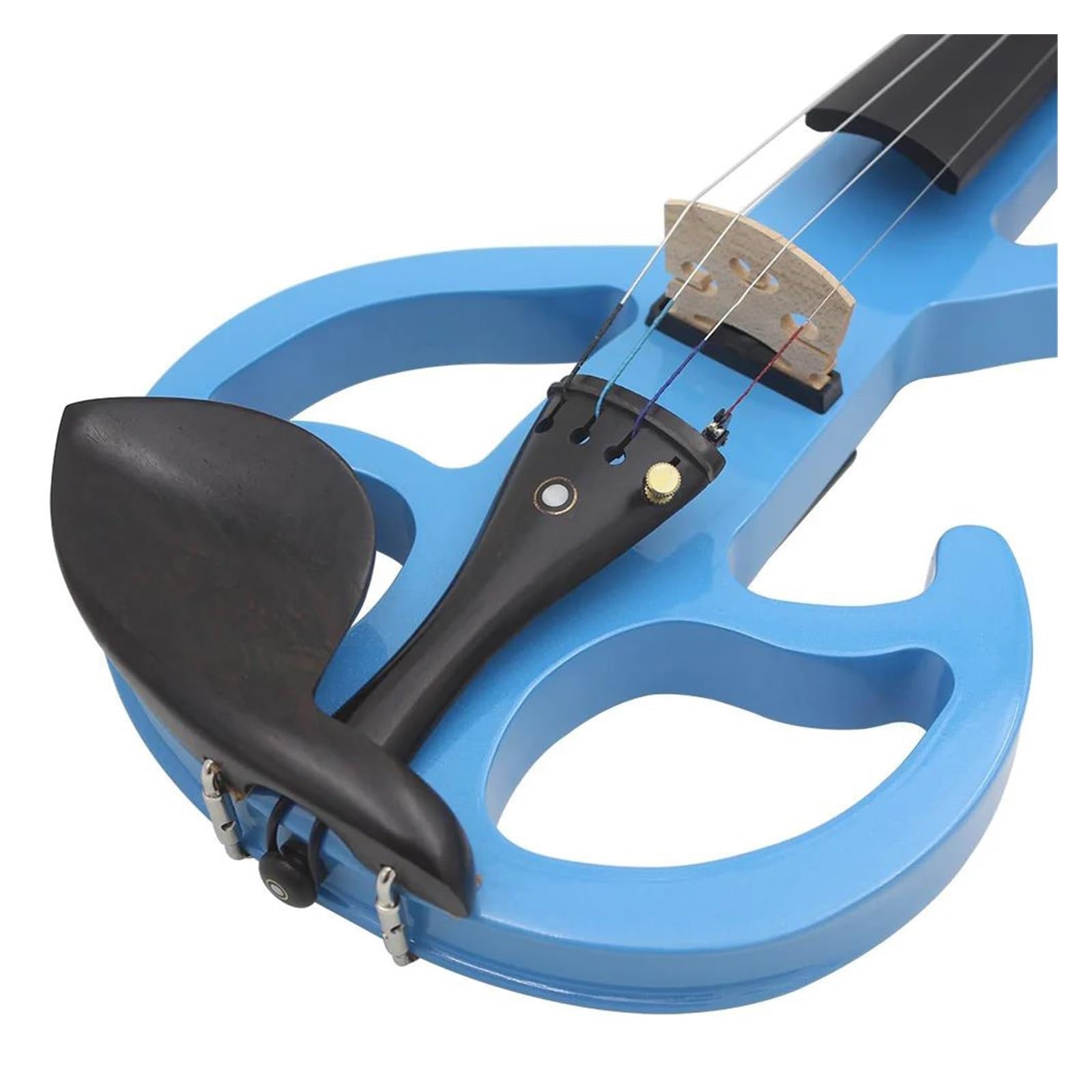 Violino Elettrico 4/4 Con Finitura Blu Tavola In Acero Tastiera In Ebano Strumento A Corde Violino