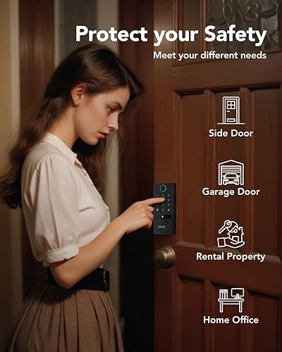 Miniatura 9 de Devo G3 - Cerradura inteligente de puerta de entrada sin llave, control de aplicación, cerraduras inteligentes para puerta delantera, cerradura