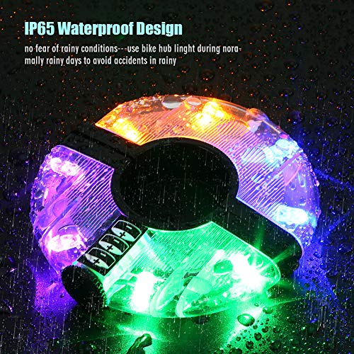 image for Sarissa Bicycle Hub Light, Safety Waterproof Bike Wheel Lights LED Cyc