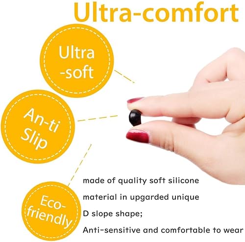 Miniatura 2 de Almohadillas de silicona para la nariz mejoradas, 12 pares de almohadillas adhesivas de silicona antideslizantes para gafas, lentes de sol, 0.110