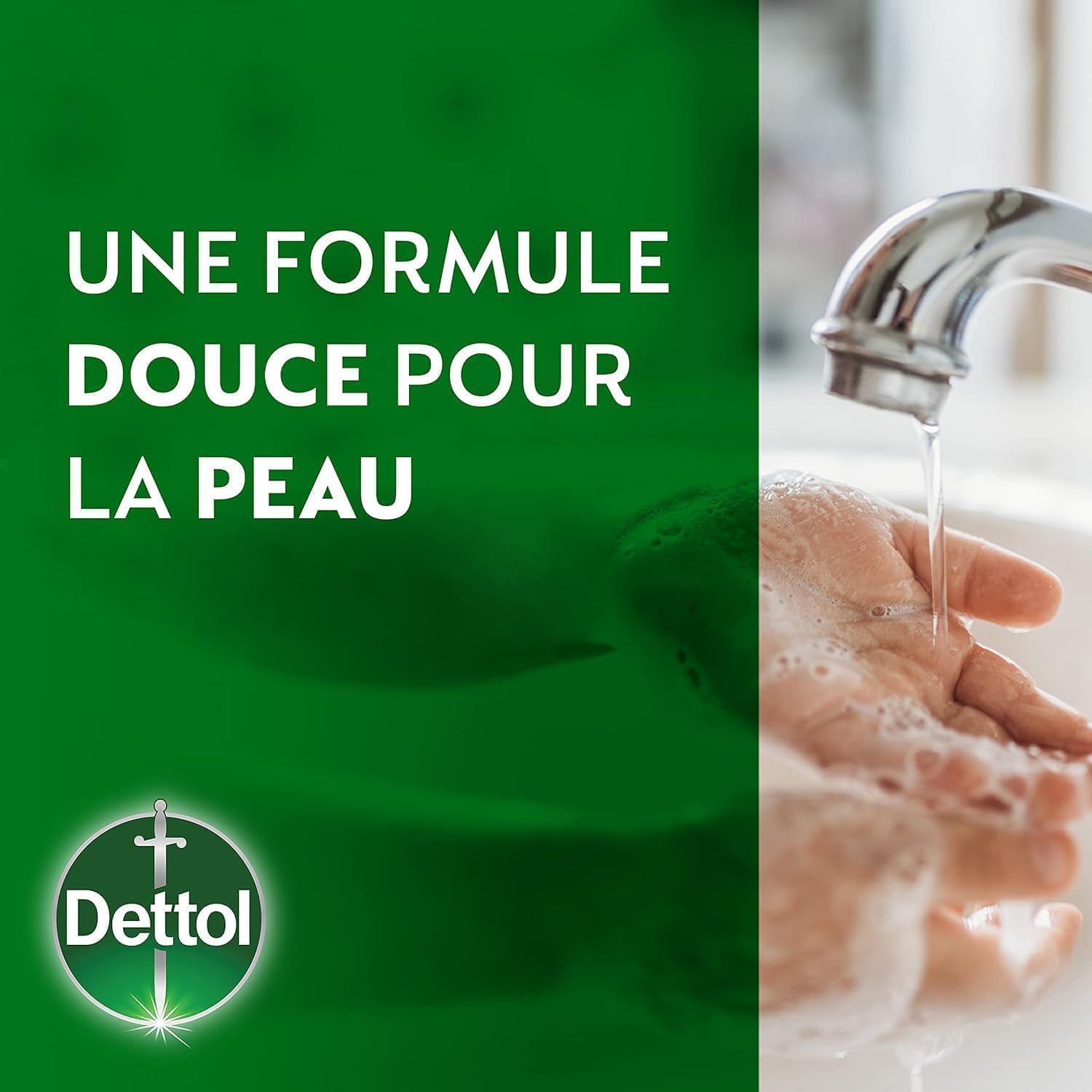 Dettol Lot de 4 Distributeurs de Savon Automatique de Savon pour Les Mains No Touch avec Recharge Hydratant Aloe Vera