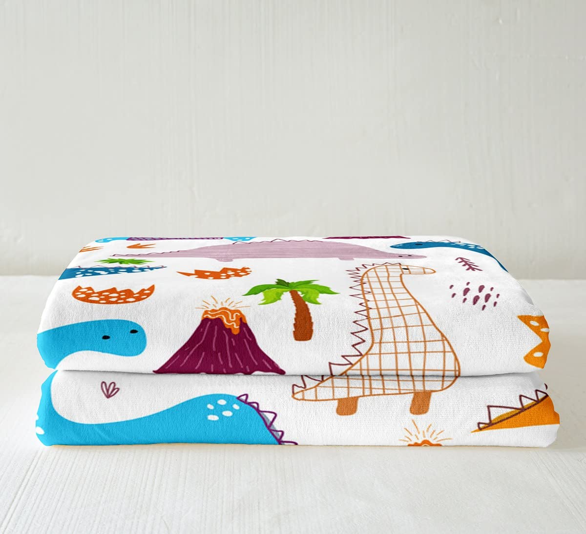 Manta de Dinosaurio para niños pequeños, Linda Manta de Felpa con diseño de Dinosaurios de Dibujos Animados para niños pequeños, Manta de Sherpa de Animales de la Selva, Manta de Felpa para sofá Cama