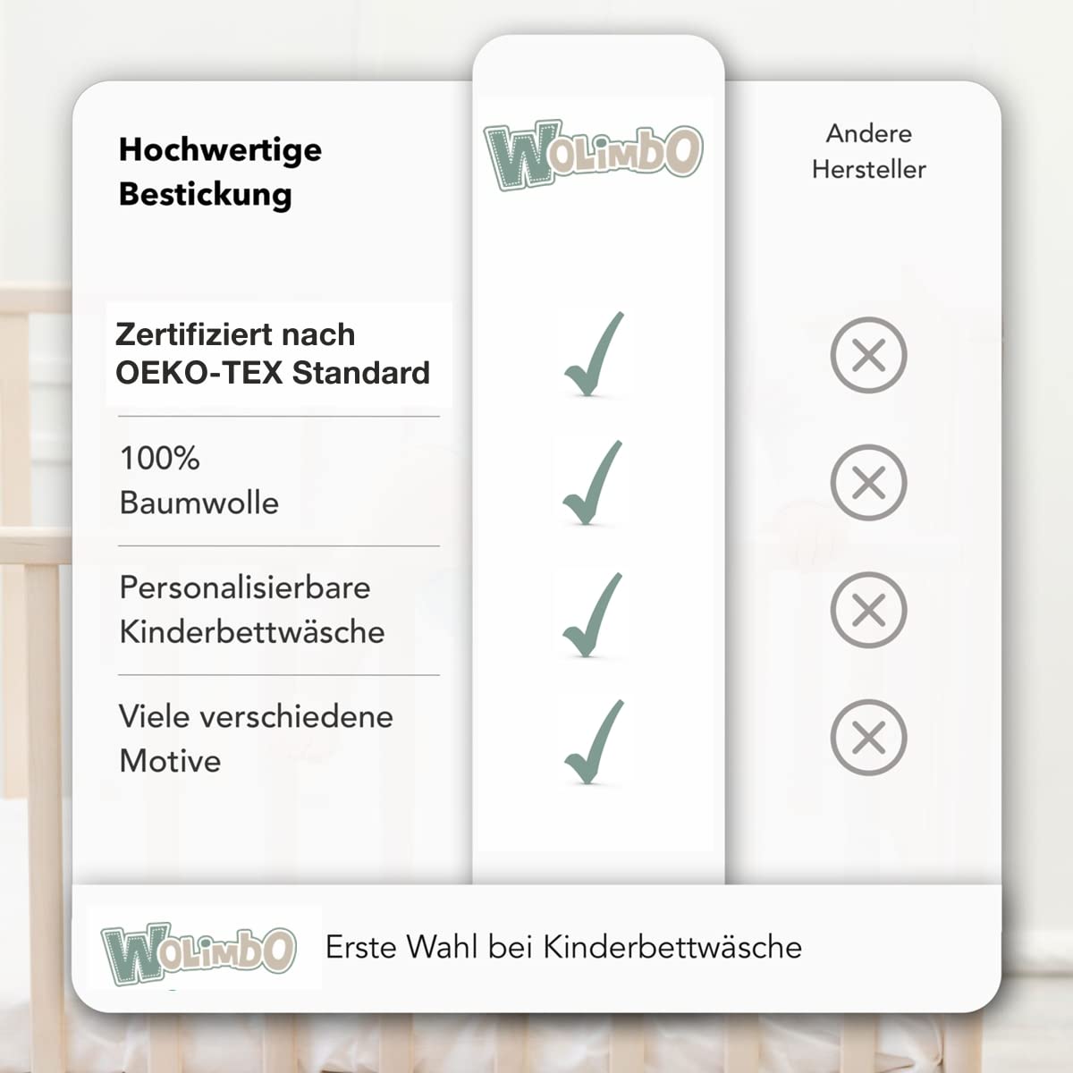 Wolimbo Baby Bettwäsche mit Namen 100x135 cm - Motiv Fee - für Kinder Junge und Mädchen Set