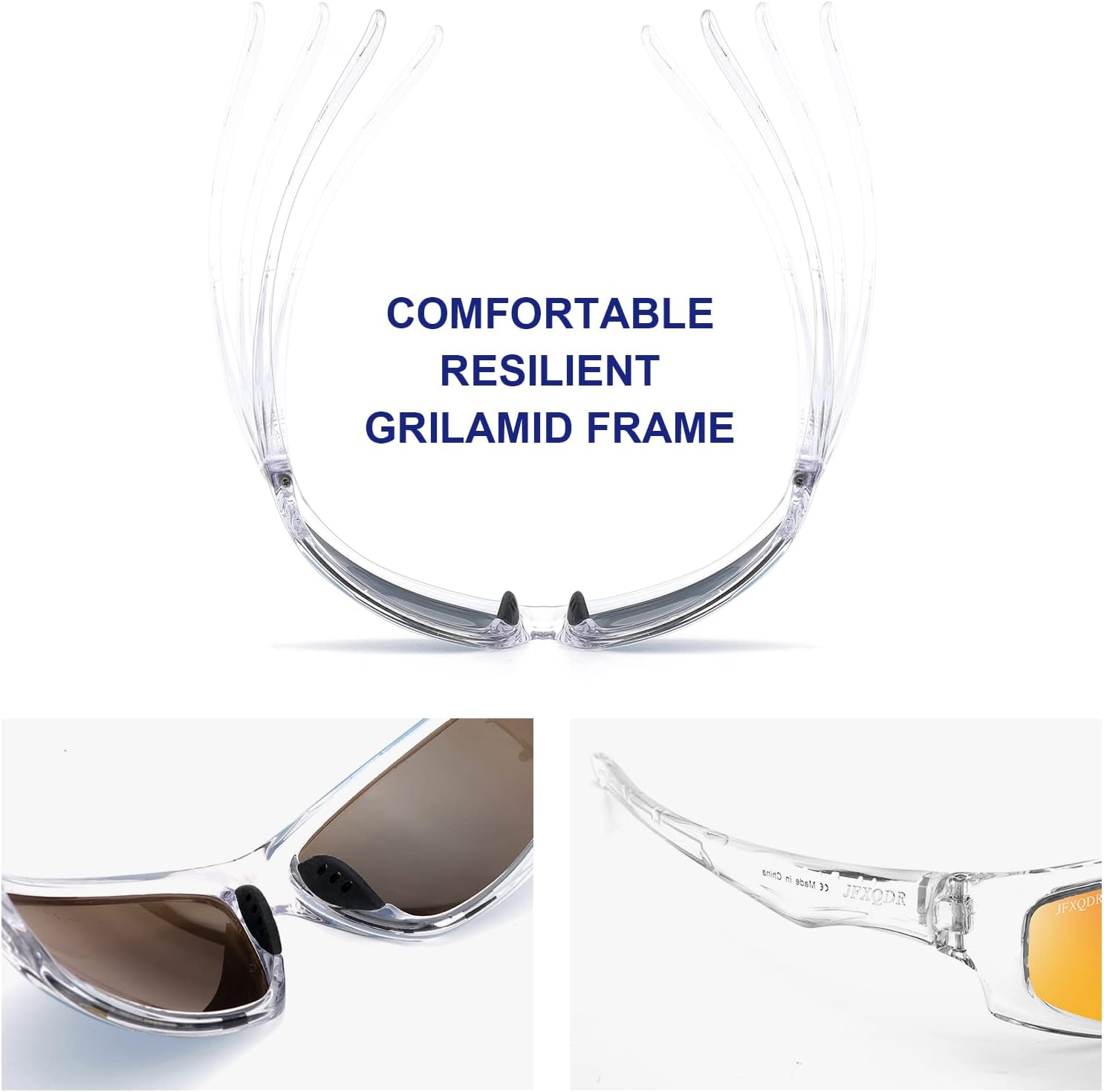 Polarized Sunglasses for Men and Women, Sports Wrap Around Running Fishing Sun Glasses UV400 Protection RFS8202