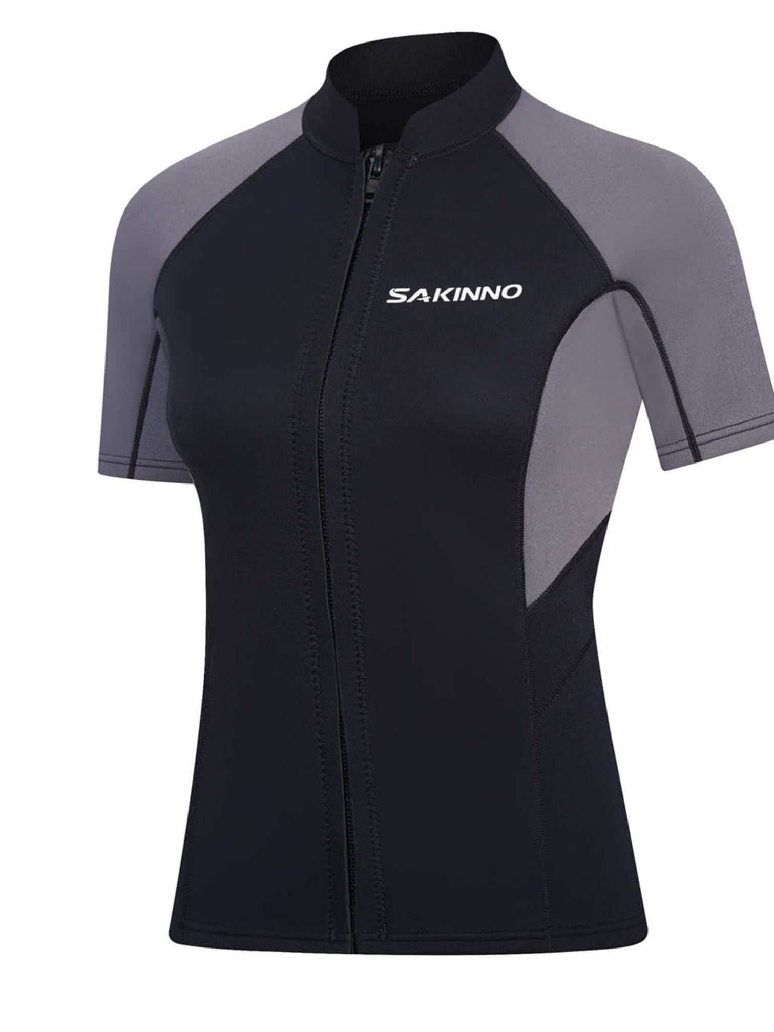 iiniim Damen Neoprenanzug Jacke 2mm Neopren Jacke Tauchen Neoprenanzug Tops mit Reißverschluss Schnorcheln Surfen Taucheranzug