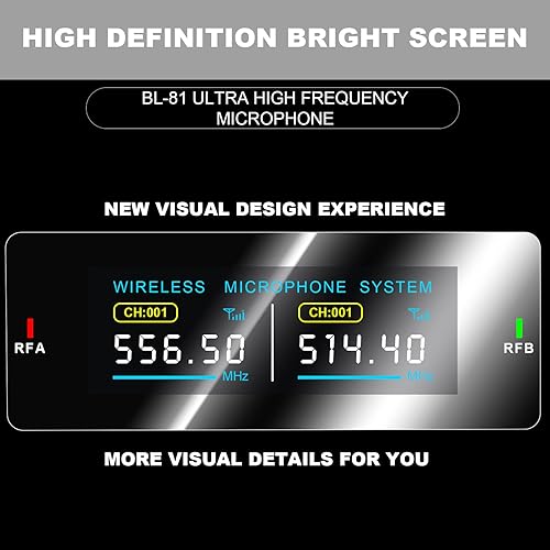 Miniatura 7 de Sistema de micrófono inalámbrico UHF con dos canales, perfecto para karaoke, reuniones, fiestas, iglesia, DJ y bodas - Rango de frecuencia