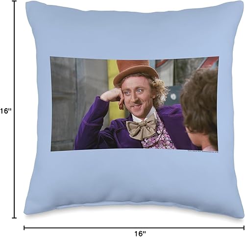 Miniatura 4 de Willy Wonka Chocolate Factory Condescendiente Wonka - Almohada de 15.7 x 15.7 in, multicolor