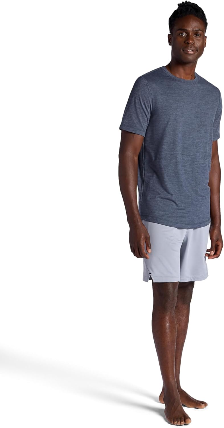 Gaiam Mens Breathe Ease Short Sleeve Crewneck Top, Standard Fit, Stretch Heavyweight Performance Material - Image 3