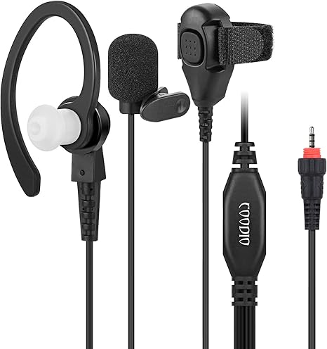 COODIO Motorola CLP446 Funkgeräte Ohrhörer C-Ring Security Headset ...