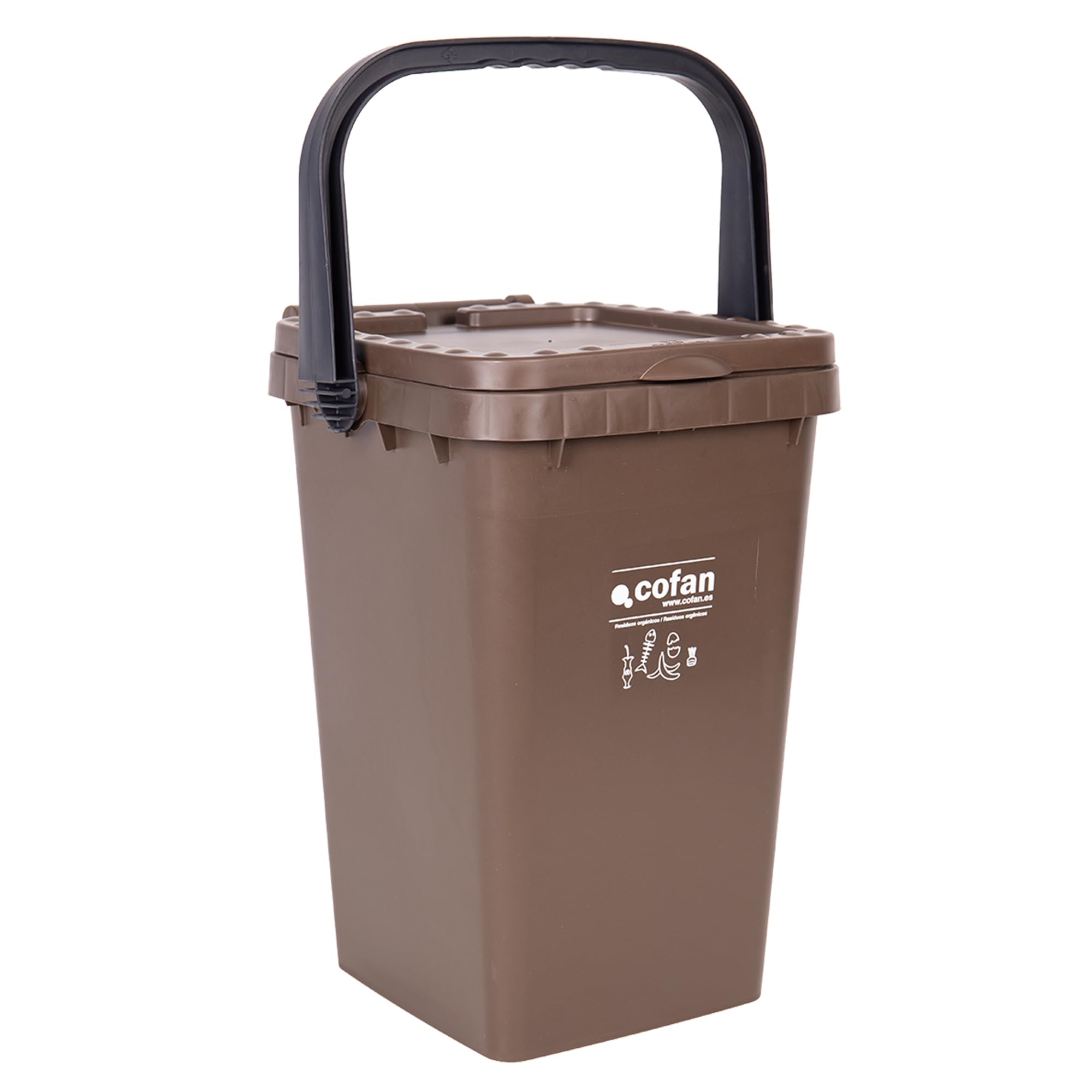 Cofan Contenitore marrone 25L per rifiuti organici Modello Ravioli