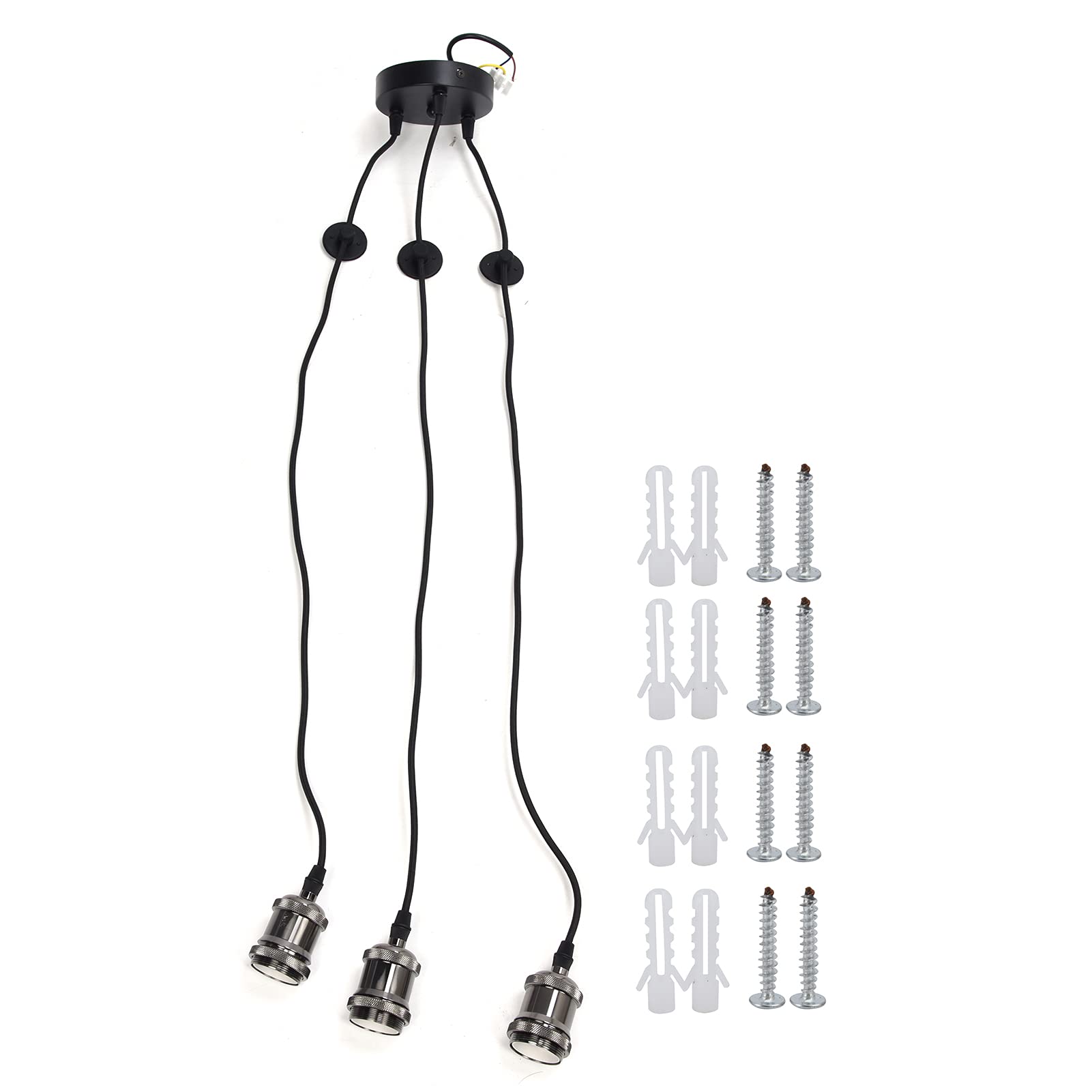 Portalámparas de araña de 3 brazos, decoración Retro de Metal, toma de luz de techo para el hogar, comedor, bares