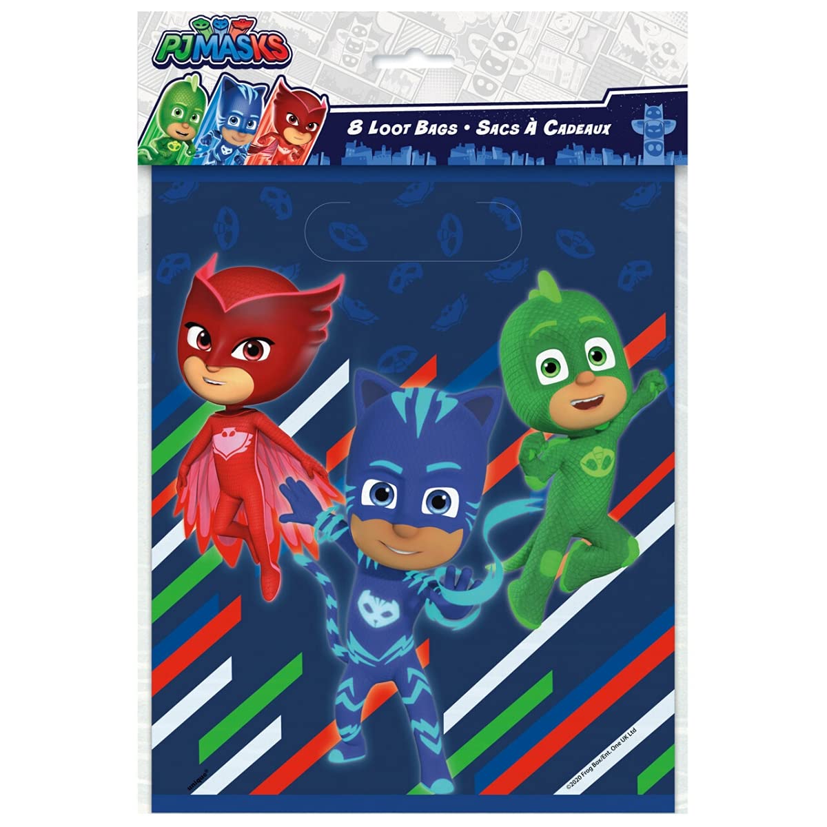 Unique 30382105 PJ Masks Birthday Party Loot Bags - 8 Count