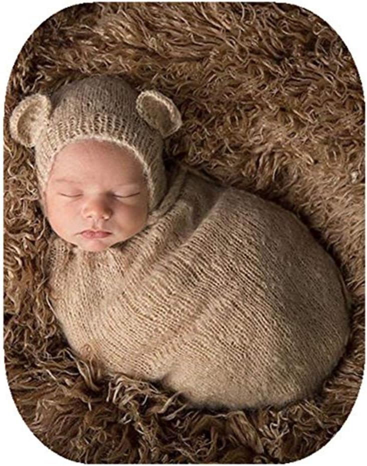 DalaiNewborn Baby Photography Props Boy Girl Crochet Costume Outfits Cute Hat Sleeping Bag