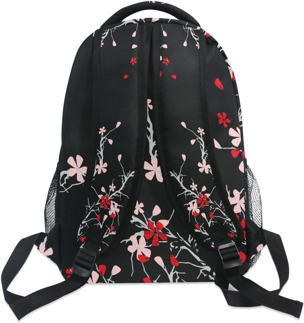 Cherry Blossom Flowers Backpacks School Backpack Lightweight Travel Laptop Bookbags Daypack for Men Women Kids