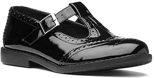 black patent t bar