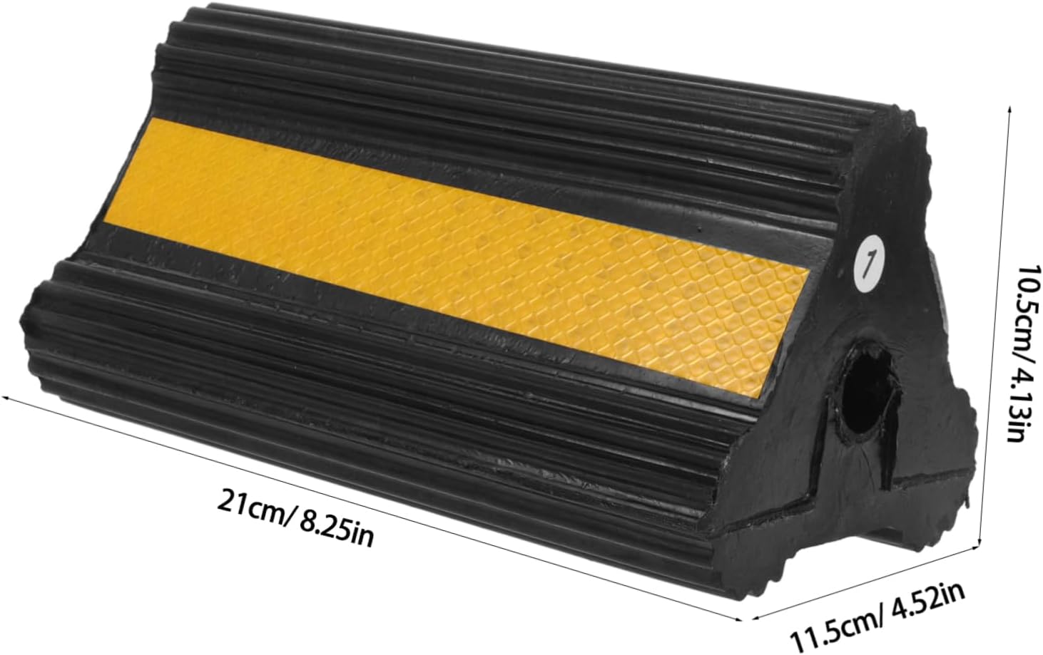 Cabilock Rubber Wheel Chocks Handles Non- Heavy Duty Tire Stoppers for Trucks Trailers and Motorcycles Pressure-Resistant Wheel Stops for Instant Stabilization