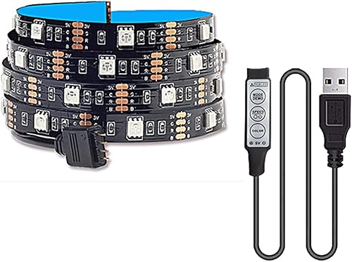 Accesorios de decoración LED, tira de luces LED de 16.4ft, control infrarrojo USB, RGB DC5V 5050, cinta de lámpara flexible, diodo, fondo de TV, disponible en Yaxa Peru