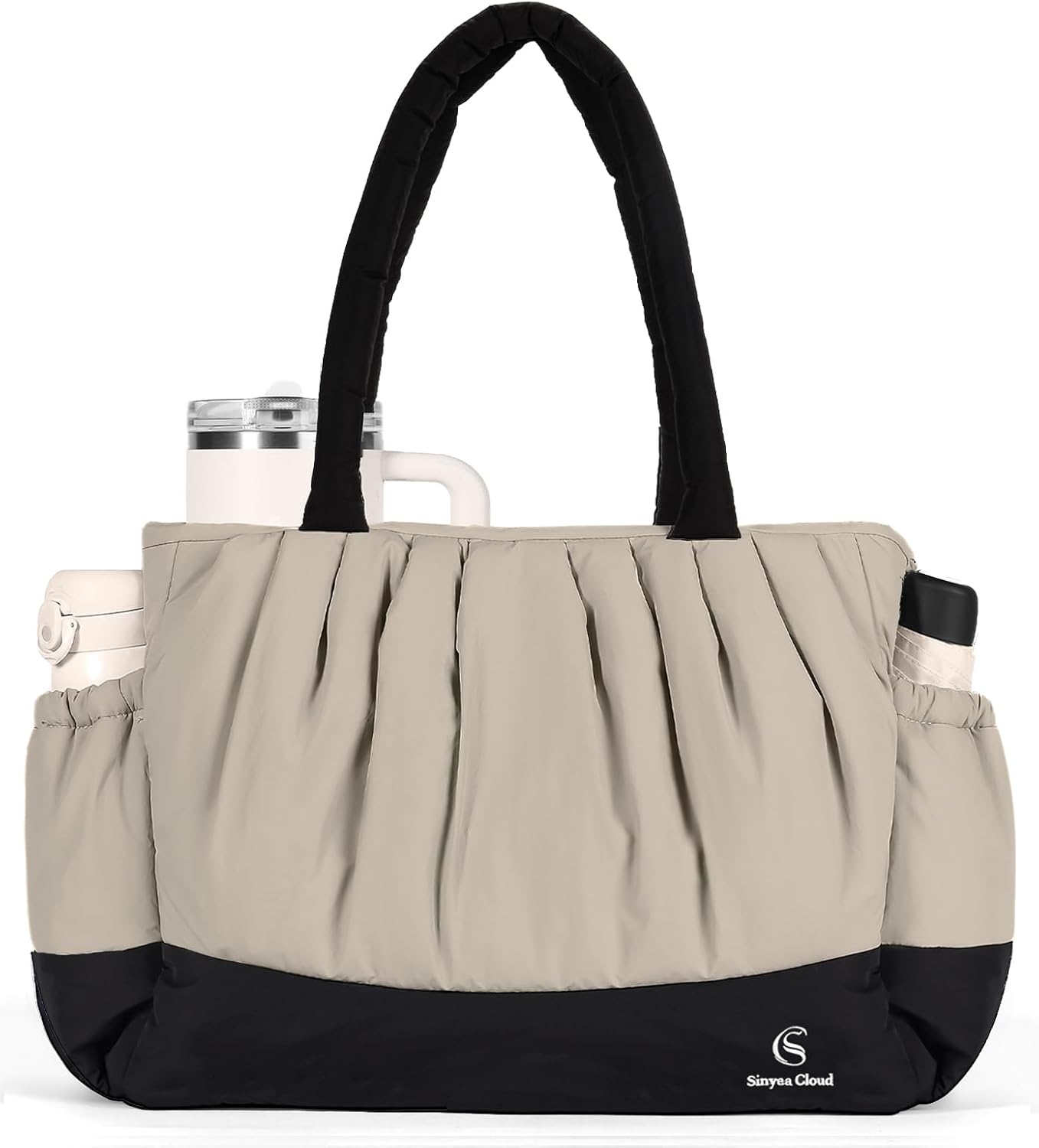 Work Tote Bag for Women, Lightweight Tote bags with Cup Holder & 15.6Inch Laptop Compartment for Travel, Teacher.