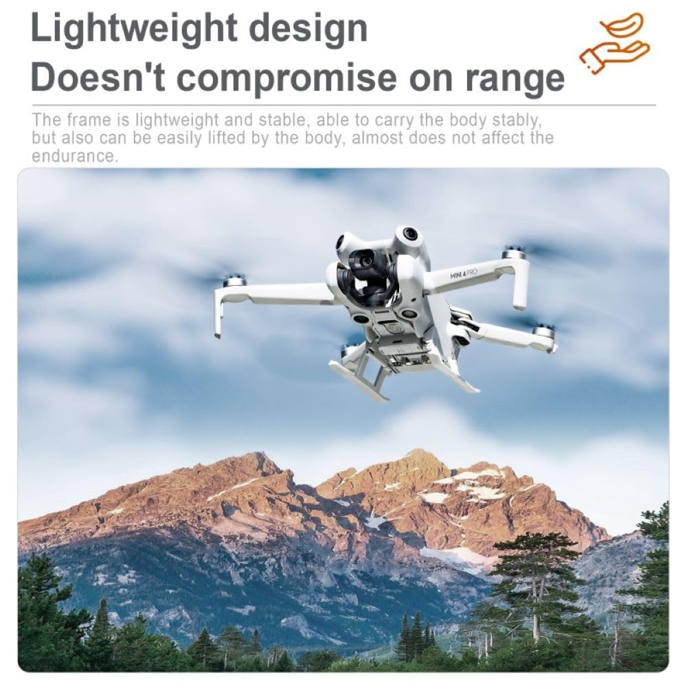GetZget® Led Height Extender Compatible with Dji Mini 4 pro Landing gear Leg- Comes with 3 Lighting Modes Night Flying Accessories 4