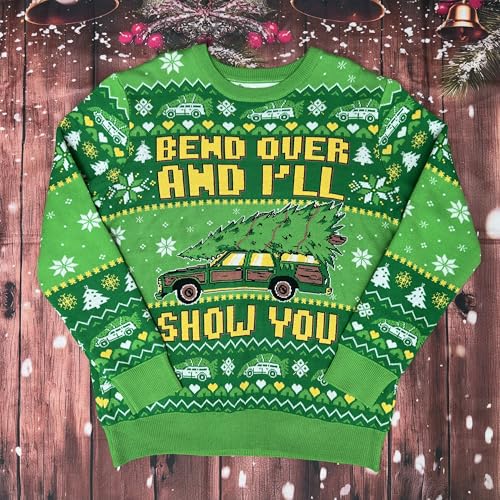 Bend Over And I Will Show You Griswold Wagon Christmas Sweater - Image 2