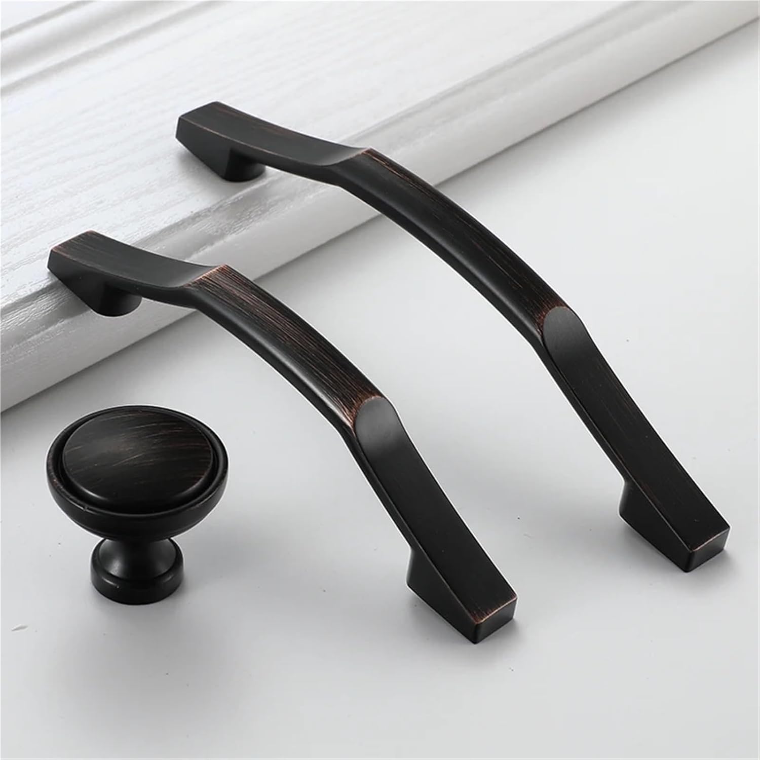 Zinc Black Bronze Handles Cupboard Door Pulls Furniture Handle Drawer Knobs Hardware 1Pcs(6087 Single Hole)