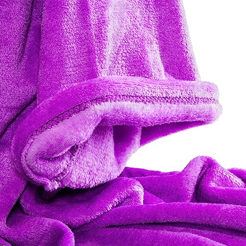getDigital Purple Tentacle Wearable Throw Blanket with Sleeves, Cozy Fleece Blanket for Adults - Image 2