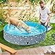 Demigreat Hundepool fur Große Kleine Hunde,80/120/ 160CM Faltbar Hunde Planschbecken, Tragbar & Eco-Friendly PVC Hunde Pool, Knochen
