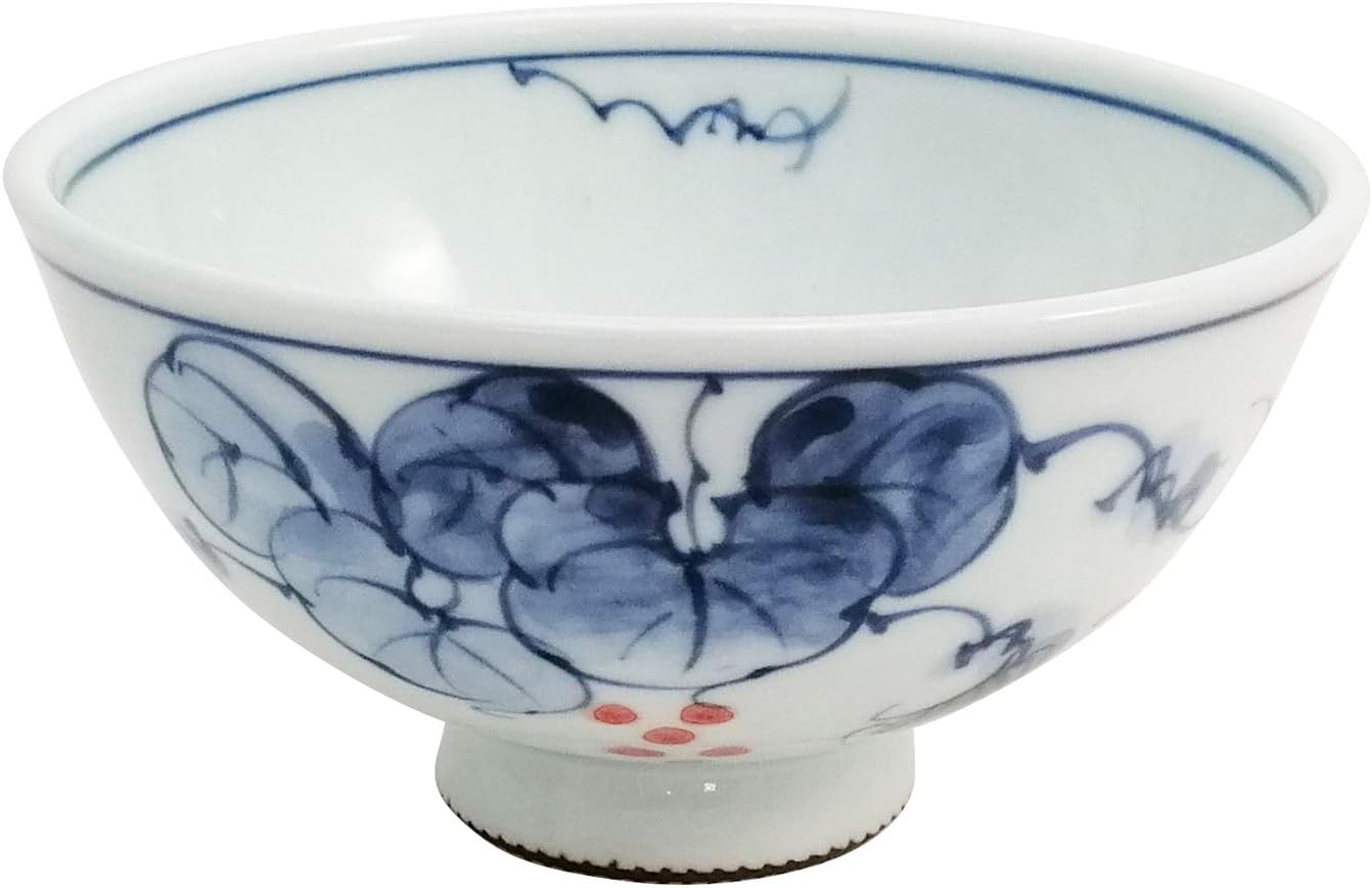 Hasami Ware 19921 Heisei Grape Lightweight Rice Bowl, Small, Microwave, Dishwasher Safe, Made in Japan