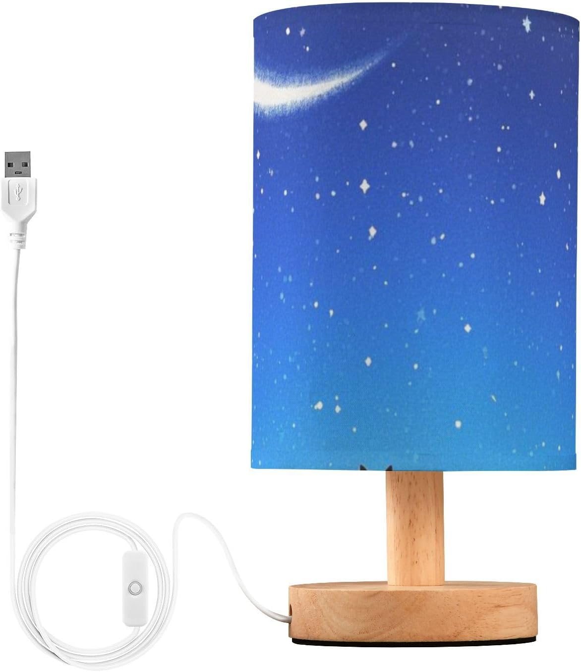 Starry Night Cat Blue Night Stand Lamp Desk Lights for Living Room Lamp for Boys Creative de lamparas para cuarto