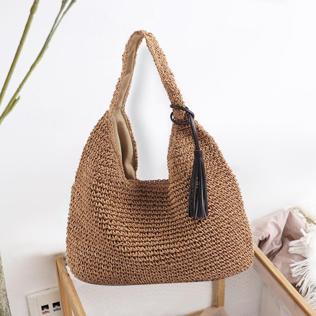 Amazon.com: QTKJ Hand-woven Soft Large Straw Shoulder Bag with