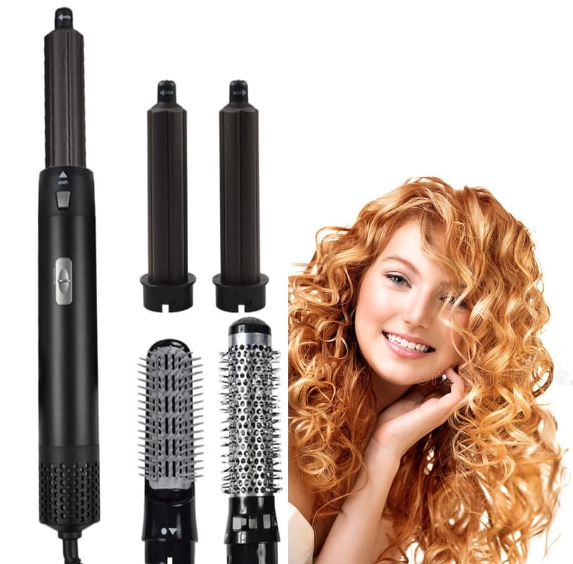 Image of Hair Dryer Brush 5 In 1 Multifunctional Hair Curly Hot Air Styler, The 5-In-1 Hot Air Brush Experience (Black Color), 1250 Watts