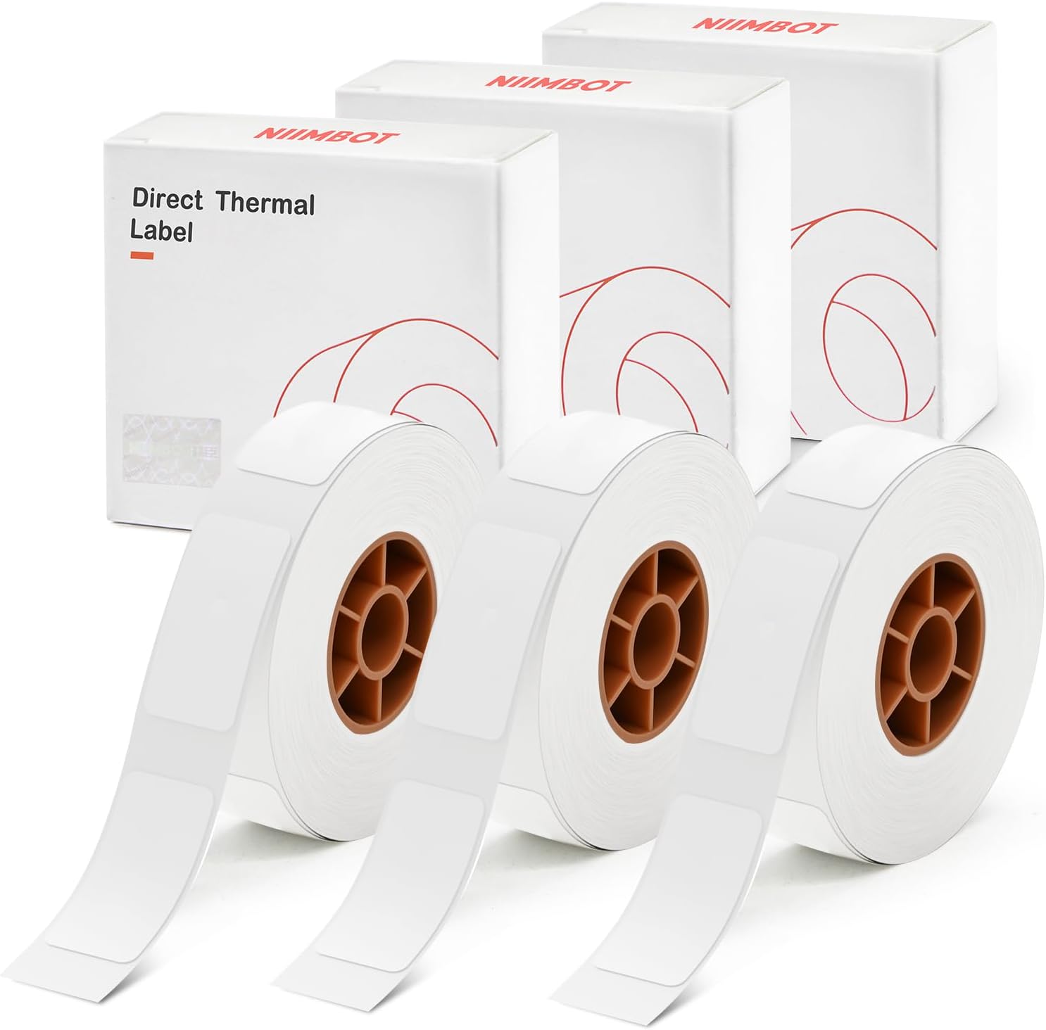 Label Maker Tape for NIIMBOT D11 D110 D101 Label Printer, 3 Rolls 0.59" x 1.18" (15x30mm) White Label Paper, Strong Self-Adhesive Thermal Labeling Tape Replacement for Home Office School