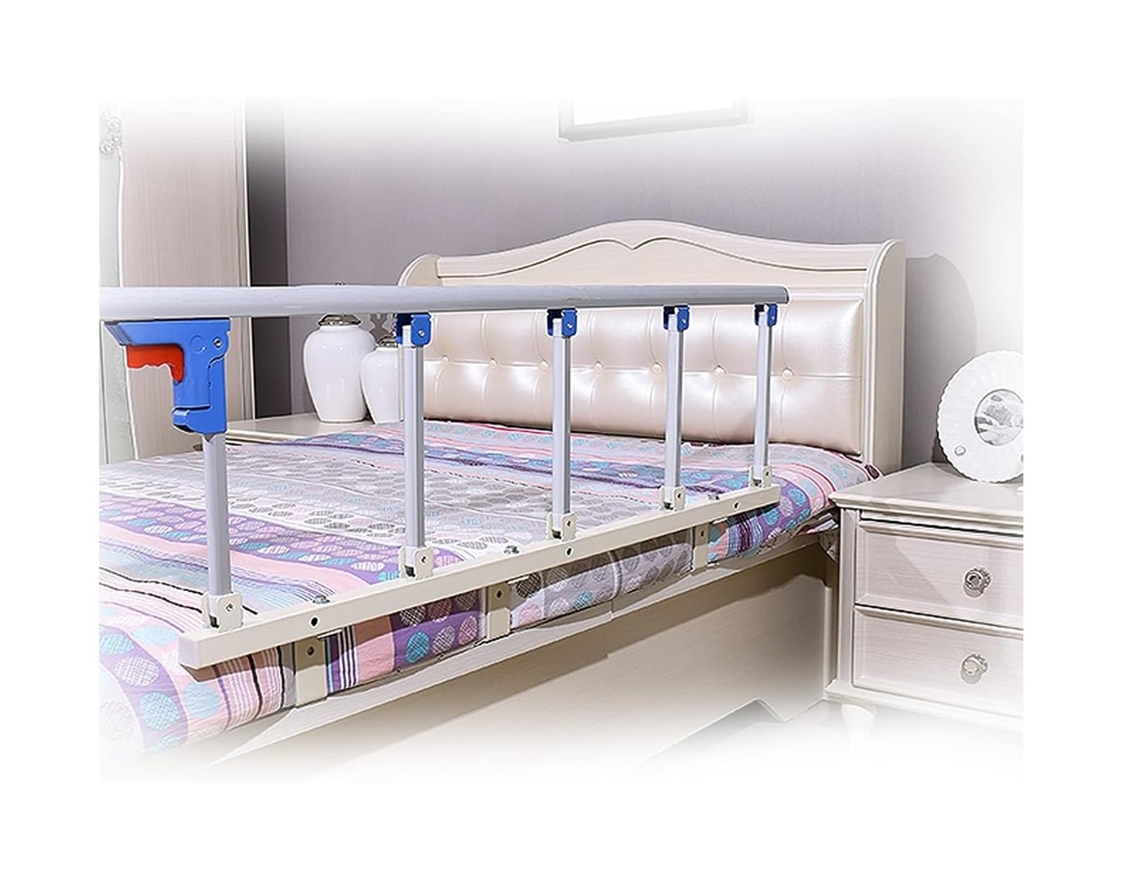 Protector de barandilla cama plegable aleación aluminio | Protector de barandilla de cama plegable de 120x36 cm: portátil for adultos mayores