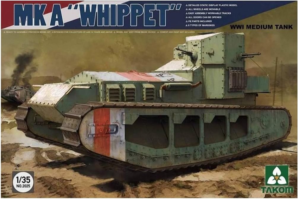 Takom Mk.A Whippet WWI Medium Tank (1/35 Scale)