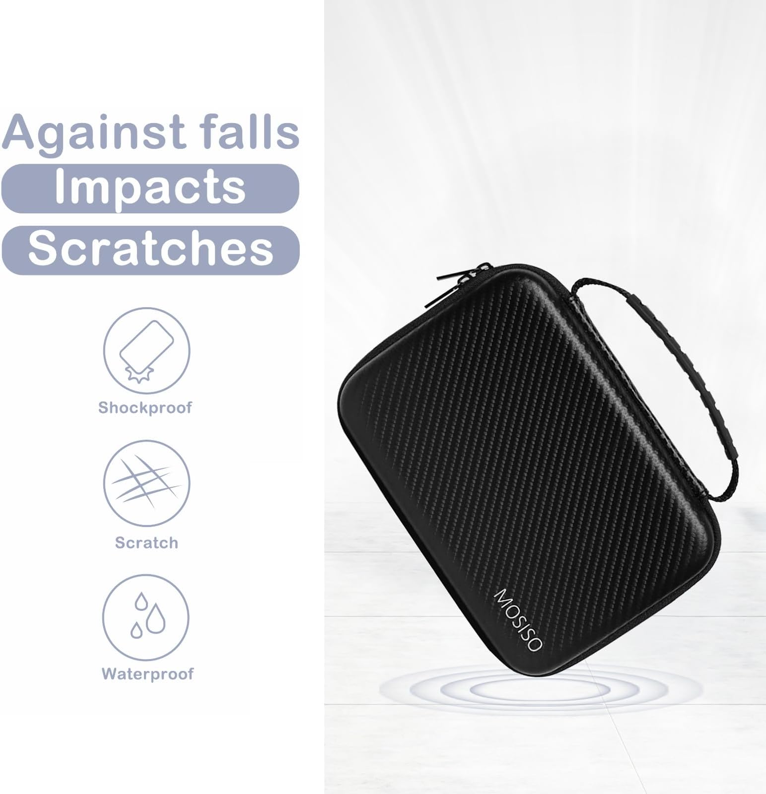 MOSISO Hard Case Compatible with Philips Norelco Multigroom Beard Trimmer Series 7000, MG7750/49, MG7770 MG7790, MG7791/40, Waterproof Travel EVA Storage Bag & PVC Bag & Cleaning Brushes for Men,Black