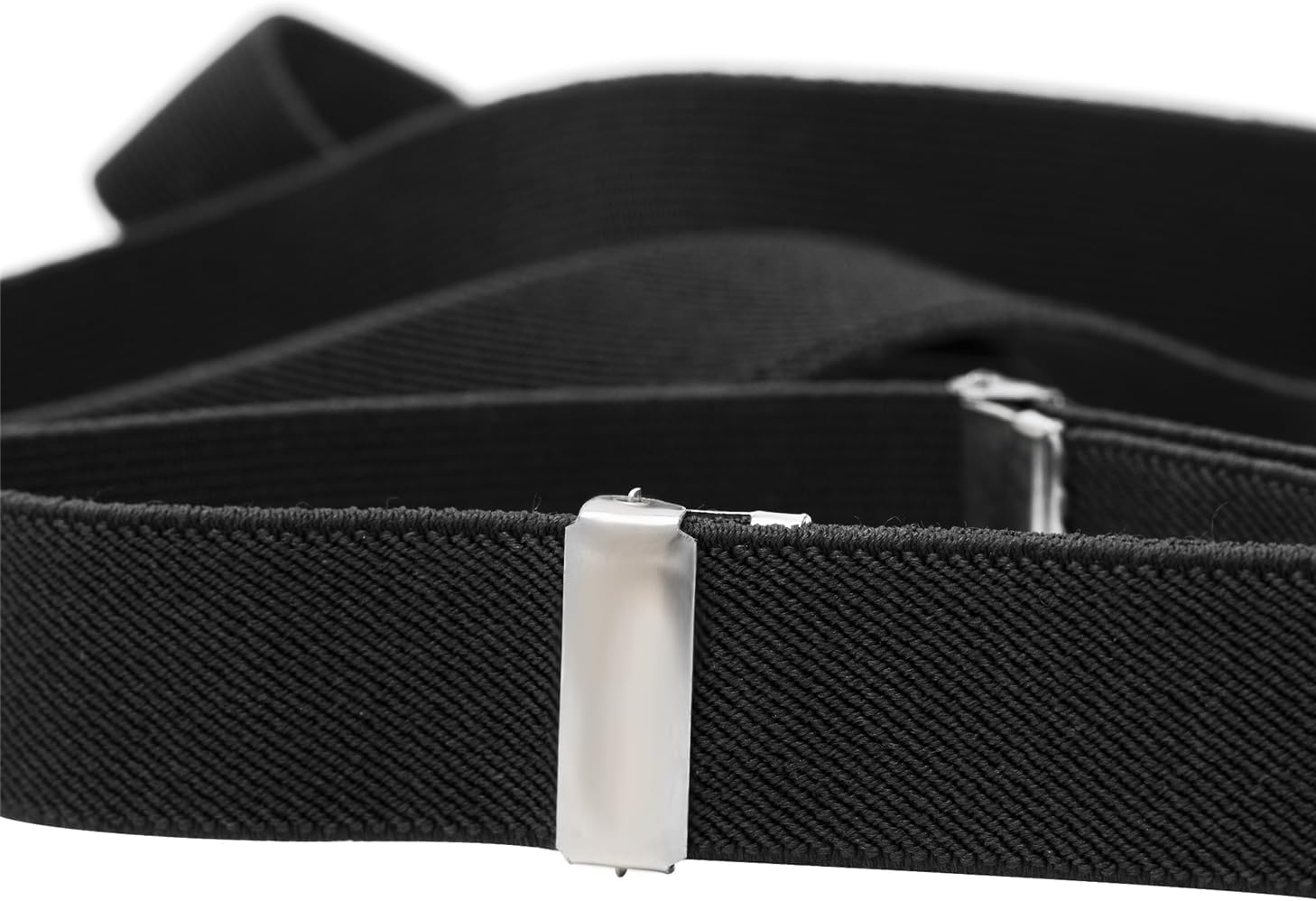 Buyless Fashion Men Suspenders - 48" Elastic Adjustable Straps 1" - Leather Y Shape Back