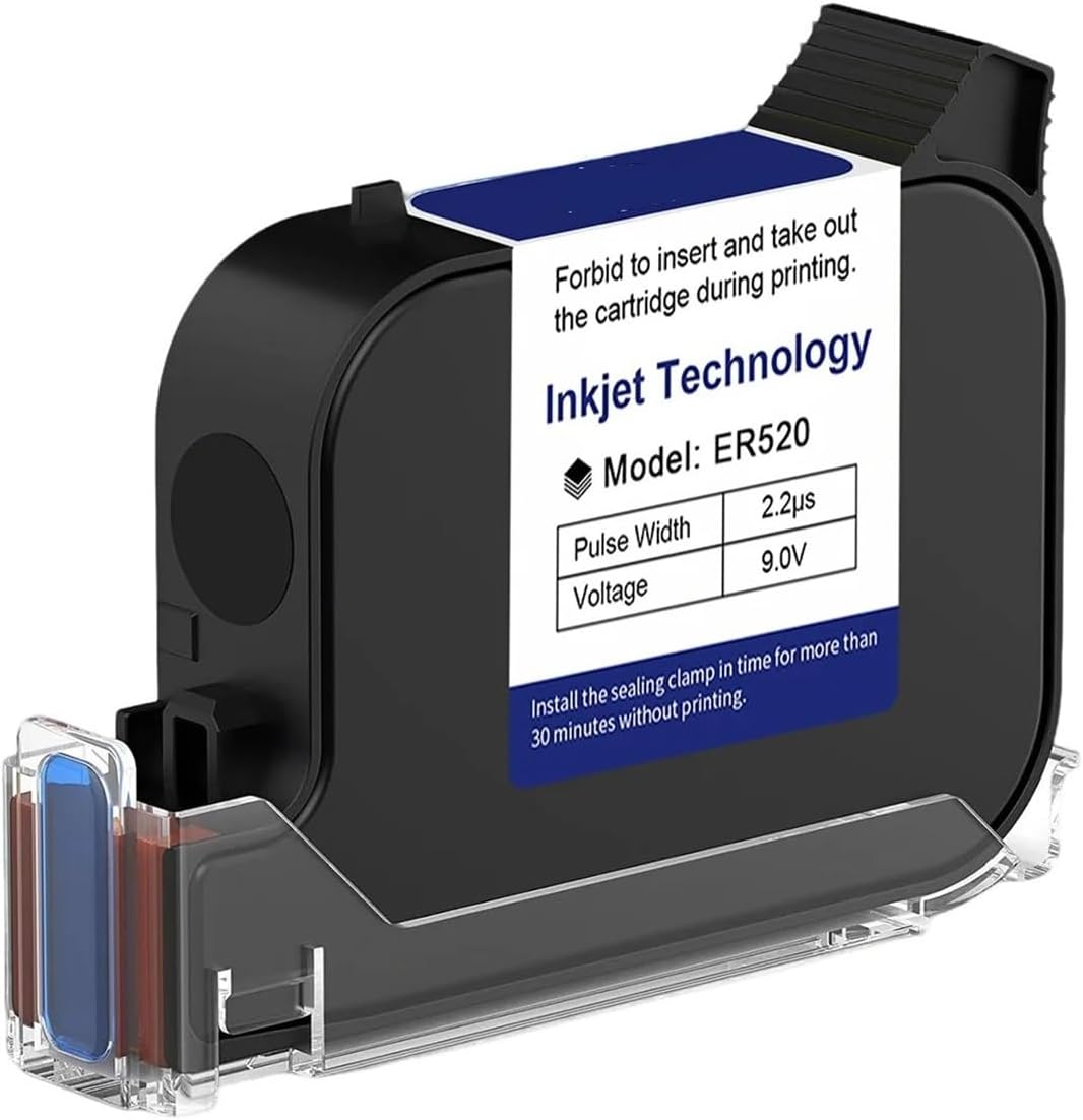 1200PDI Industrial Handheld Inkjet Printer with 6.5 Inch Touchscreen for Text QR Code Logo(Ink Cartridge 1pc)