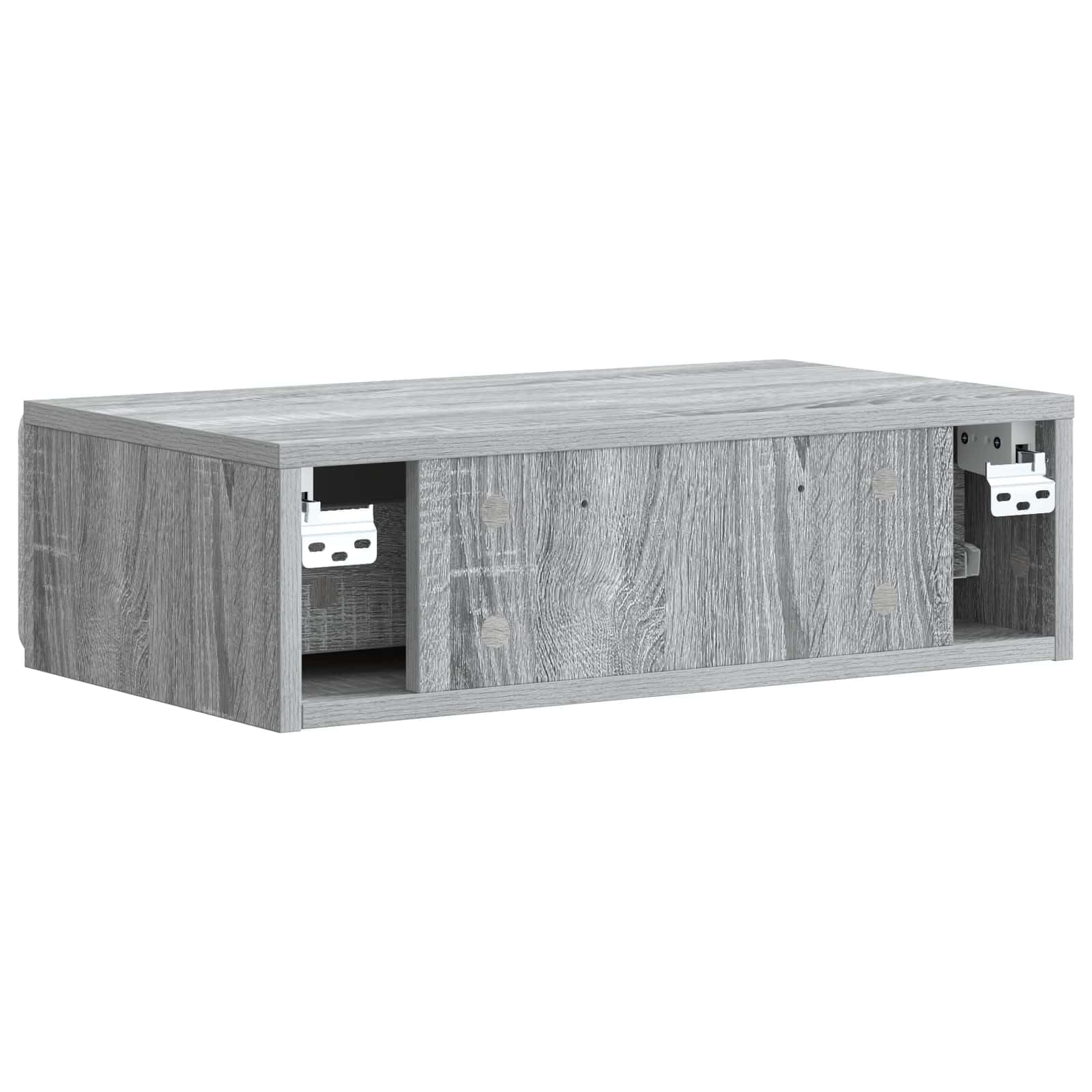 Tavolino da parete in legno per corridoio, grigio
