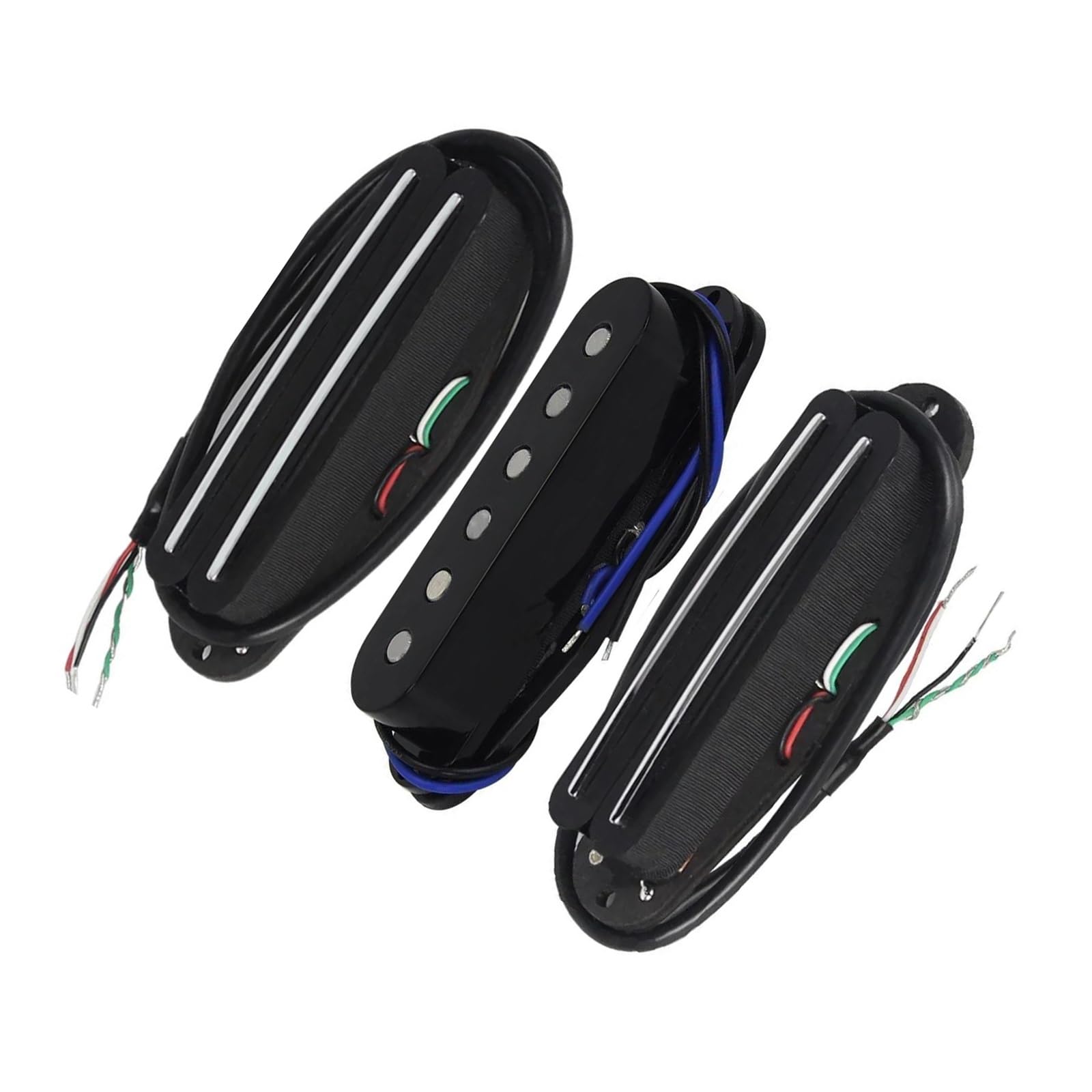 3 Teiliges Alnico 5 Tonabnehmerset Dual Rail Und Single Coil Bk Für SSS E Gitarren