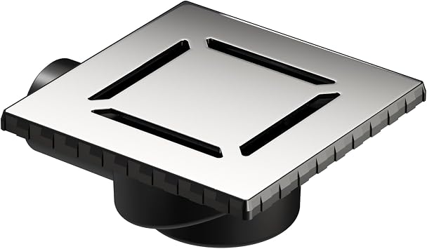 VitrA V-Flow 5606977 Duş Kanalı, Yandan Çıkışlı, 15x15 cm, Krom