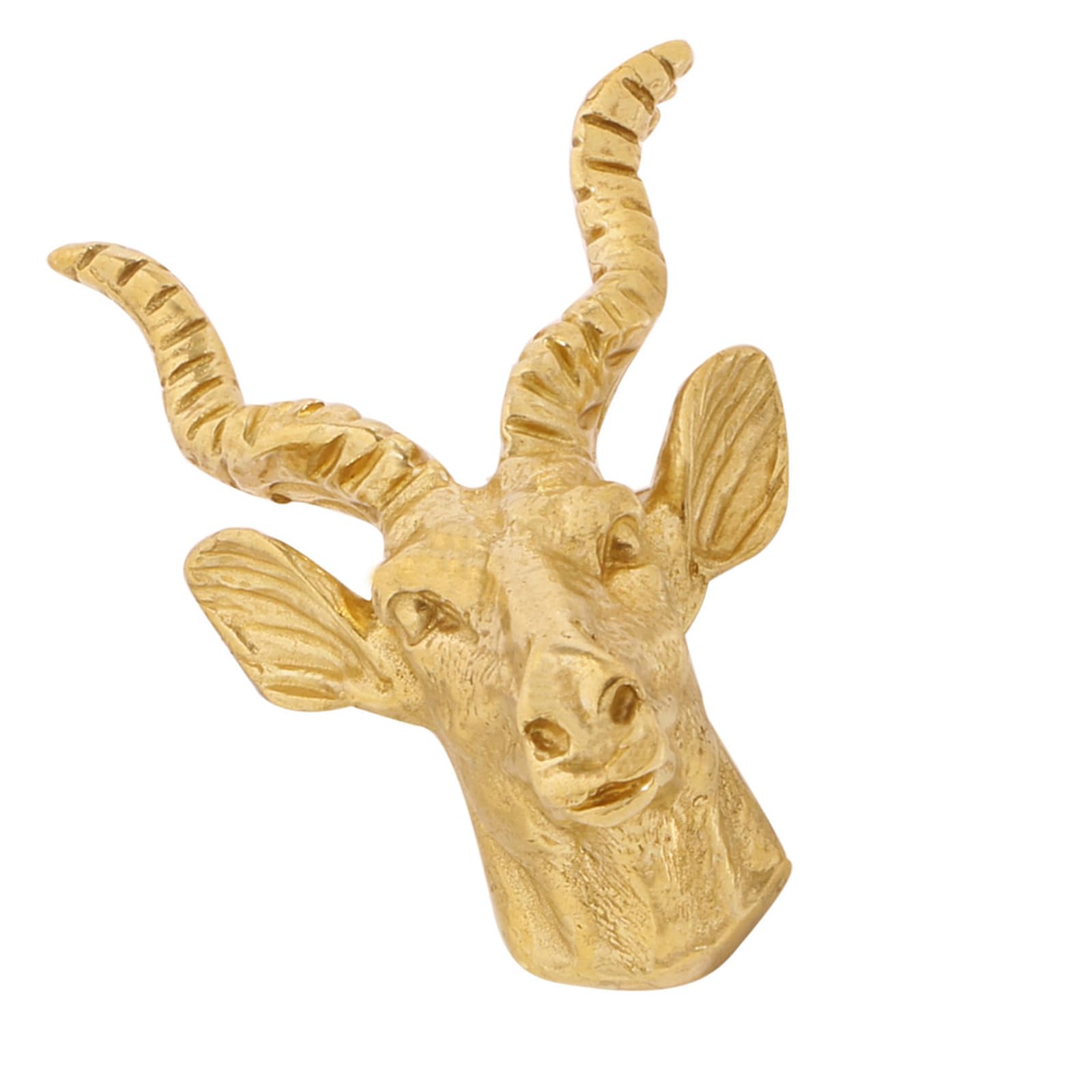 Unique Drawer Pulls Brass Dressers Knob Cupboard Handle Modern Furniture Handle Goat Shape Bedside Cabinet Pull Furniture Handles and Knob for Dressers Modern