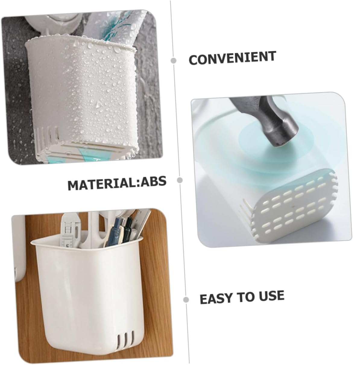 4pcs Mountable Toothbrush Holder Suction for Bathroom Glass Smooth Surfaces Non-Slip Electric Manual Brush Holders