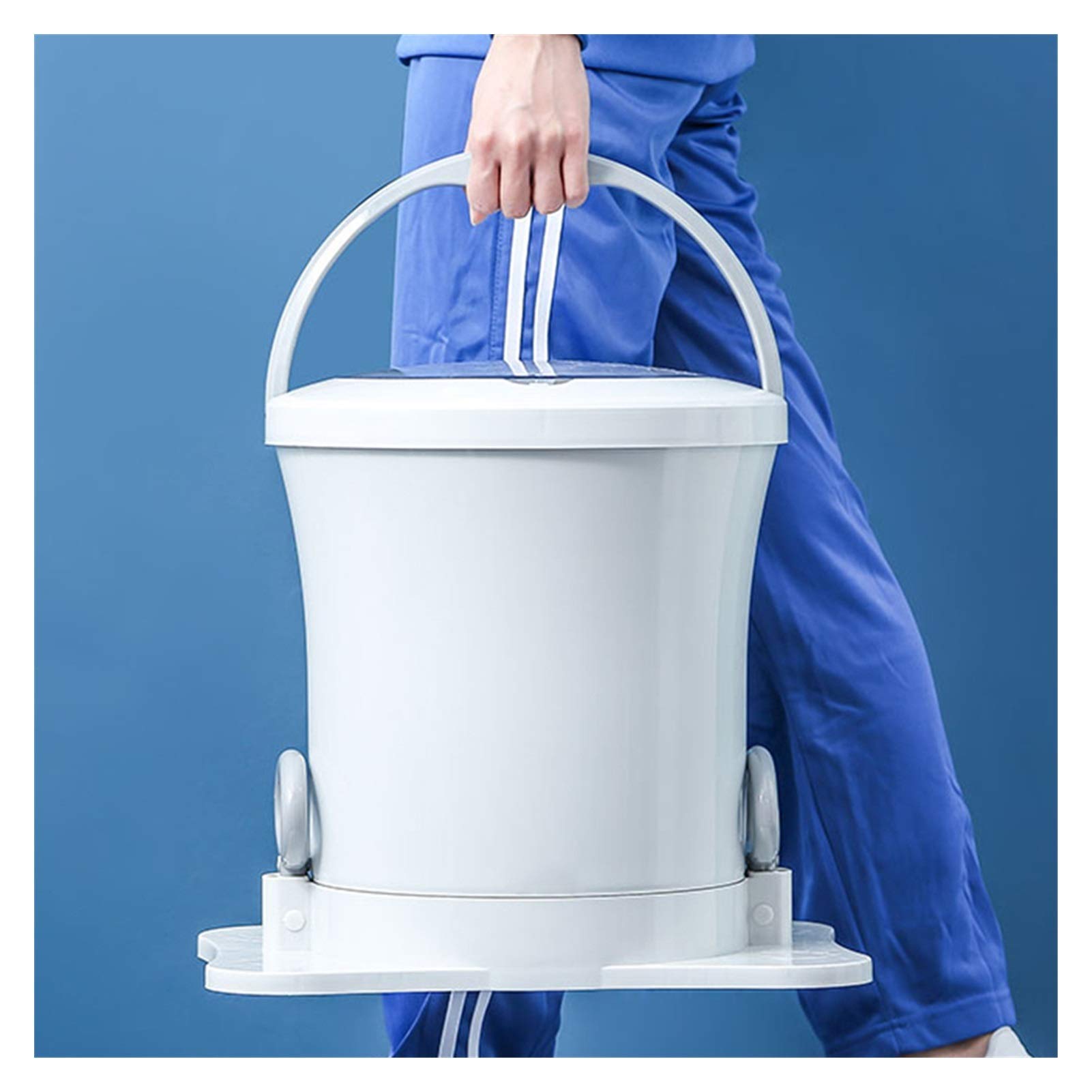 Secadora portátil, Secadora giratoria Manual, Extractor de Agua Compacto, Secado de Ropa para apartamento, no eléctrico (White)
