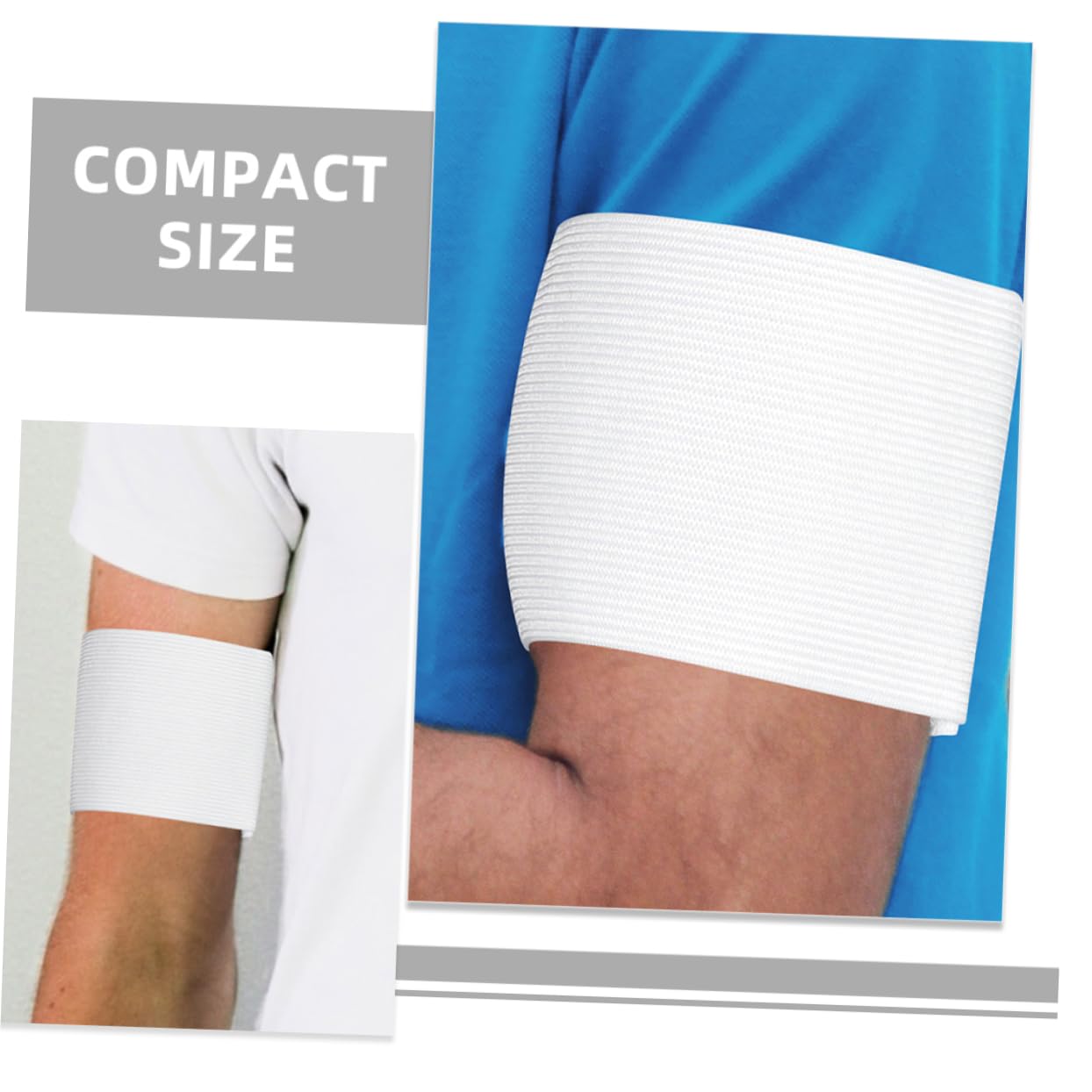 Abaodam Braccio Vuoto Football Futbol Soccer Fascia Da Calcio Bracciali Accessori Bande Fascia Da Basket Portatile Fascia Da Braccio Vuota Fai Da Te Nylon Bianca