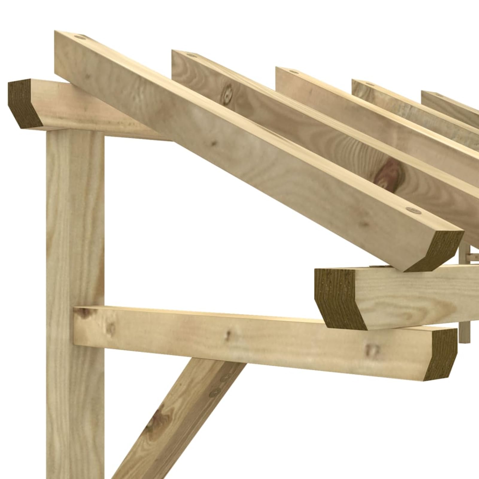 Homgoday Marquesina de madera para puerta, decoración rústica, 200 x 100 x 100 cm, modelo 49454