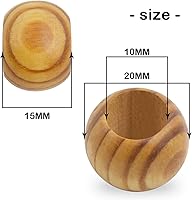 Vista 23 de Natural Wooden Beads, 100 Pieces 18mm Diameter Round Loose Spacer Beads Large Hole (6.5mm) Wooden Craft Beads with Beautiful Grain for DIY Handmade