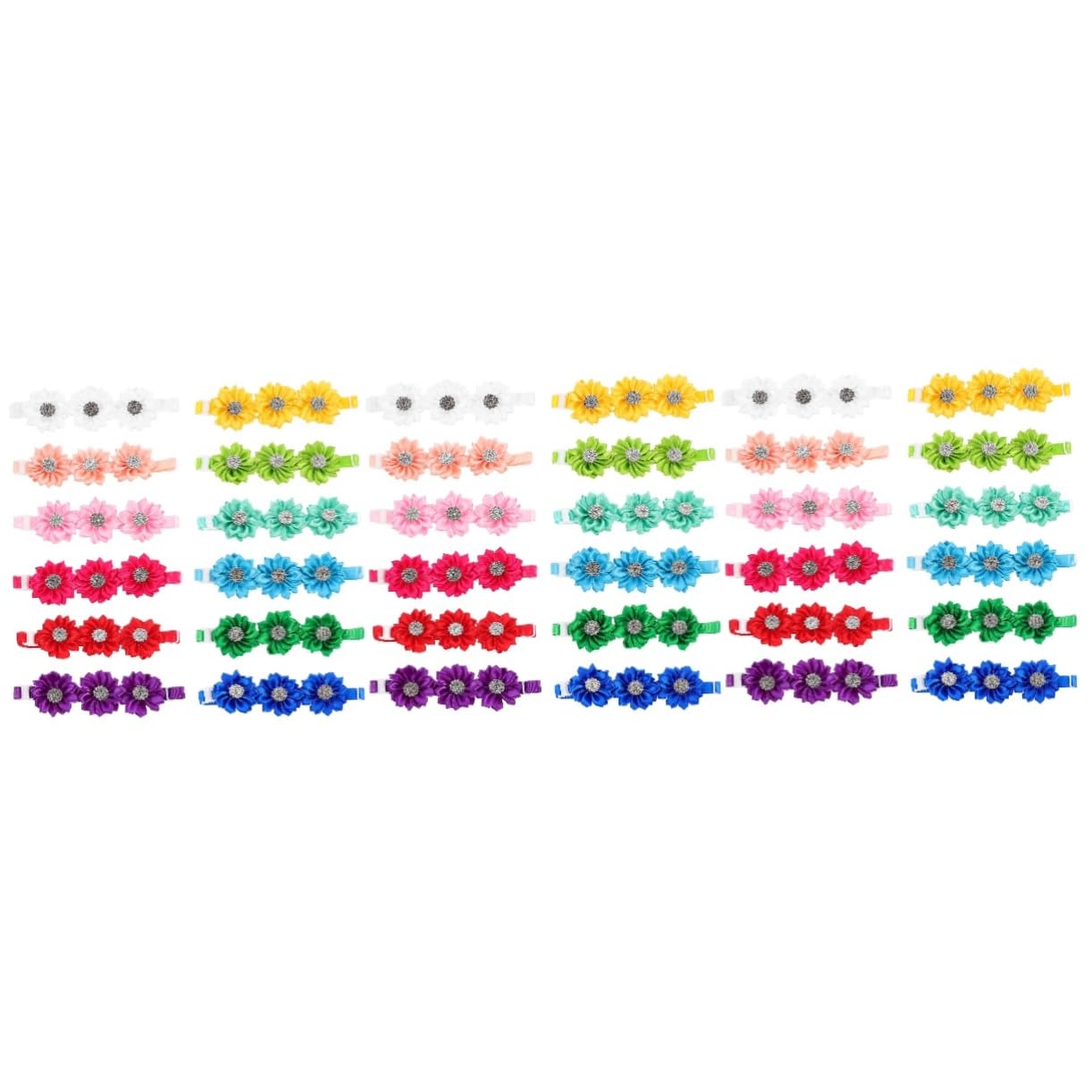 Supvox 36stücke Hundekrawatte Und Blumenhalsband Mit Strass Verstellbare Haustierkostüm-Accessoires Für Katzen Und Hunde Charmante Dekoration Für Besondere Anlässe
