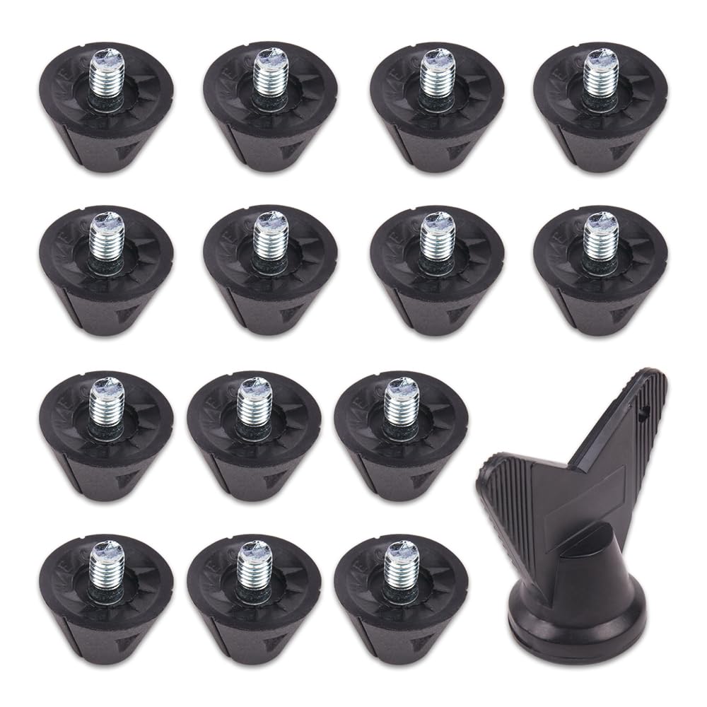 SaiDian 1 Set di Tacchetti di Ricambio da 1/2 Pollice con Chiave Inglese (Set di 14 Borchie)